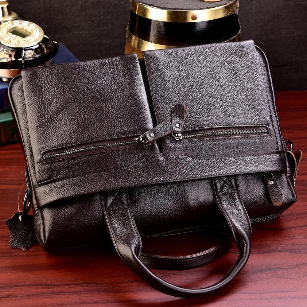 Executive Elegance Leather Briefcase