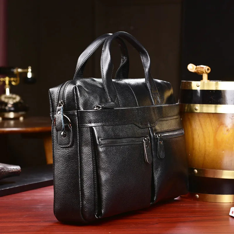 Executive Elegance Leather Briefcase