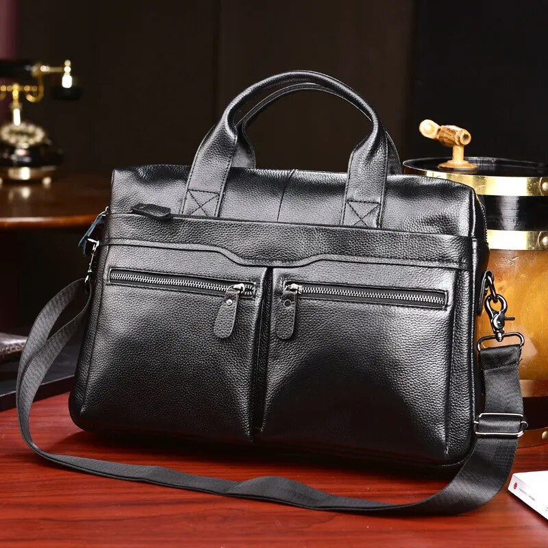 Executive Elegance Leather Briefcase