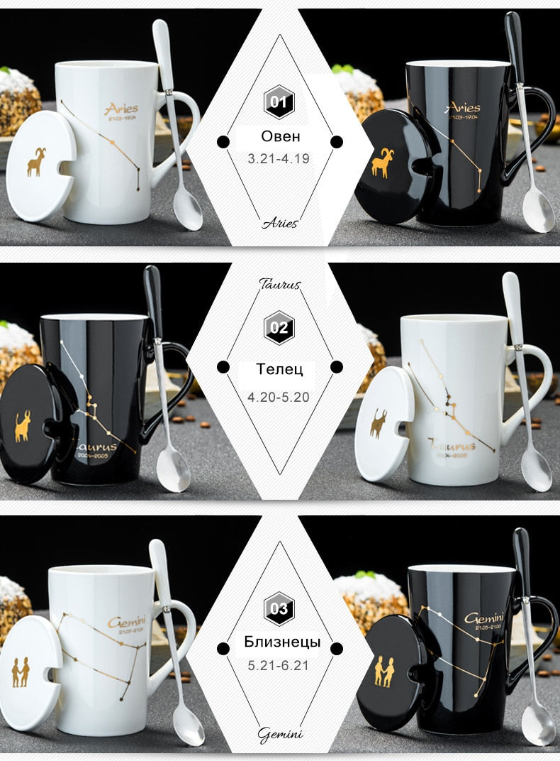 Ceramic Astrological & Constellation Coffee & Tea Mug