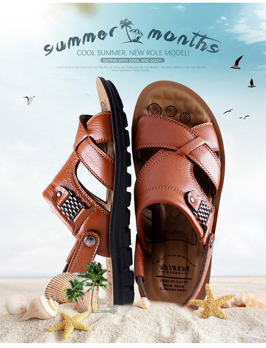 Men's Classic Genuine Leather Roman Summer Sandal