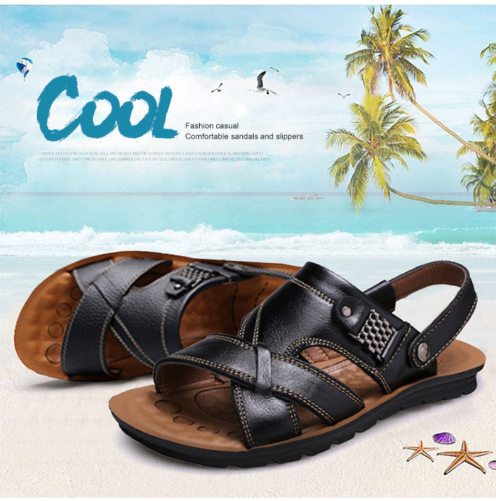 Men's Classic Genuine Leather Roman Summer Sandal