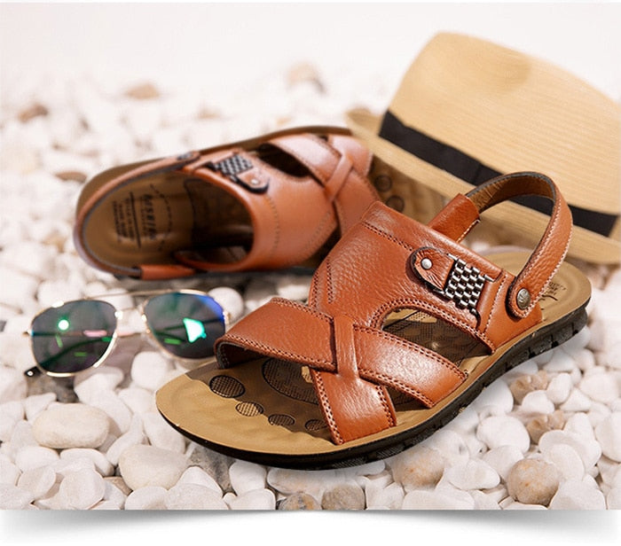 Men's Classic Genuine Leather Roman Summer Sandal