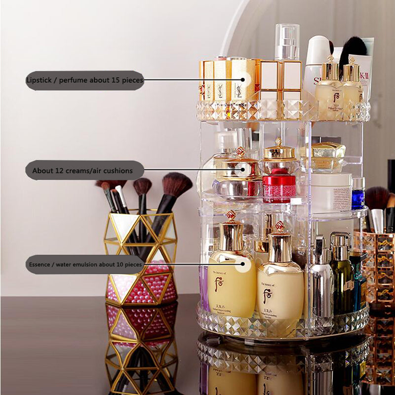 Rotating Cosmetic Storage Rack