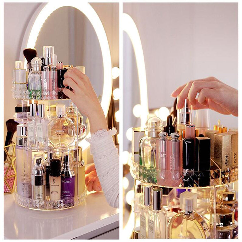 Rotating Cosmetic Storage Rack