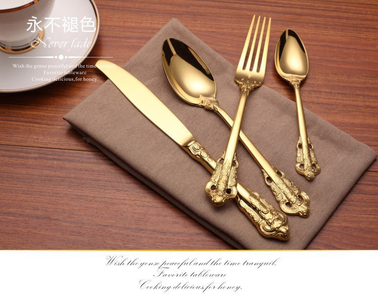 Gold Vintage Cutlery 5-Piece Cutlery Set