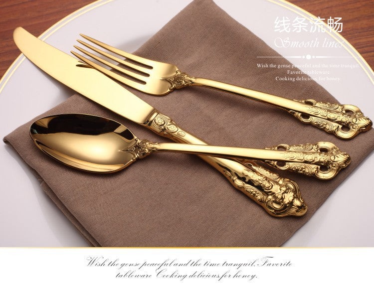 Gold Vintage Cutlery 5-Piece Cutlery Set