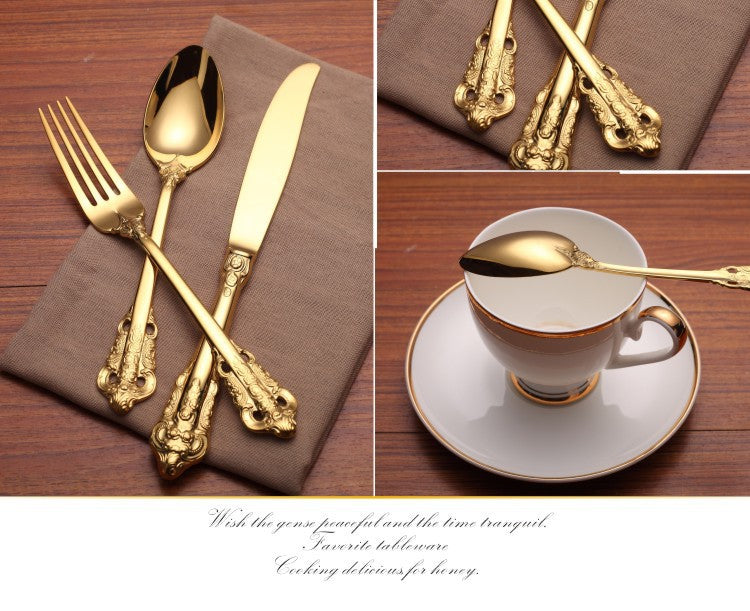 Gold Vintage Cutlery 5-Piece Cutlery Set