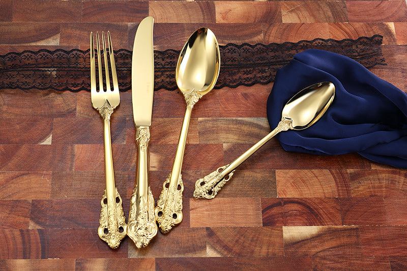 Gold Vintage Cutlery 5-Piece Cutlery Set