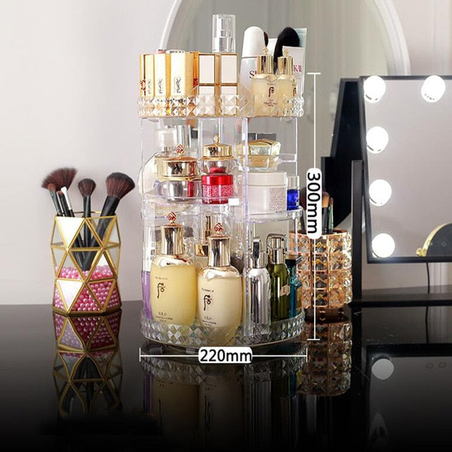 Rotating Cosmetic Storage Rack