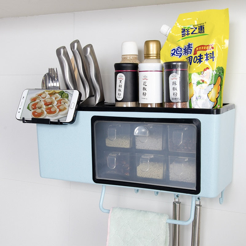 Wall-Mounted SpaceLite Kitchen Storage & Spice Rack