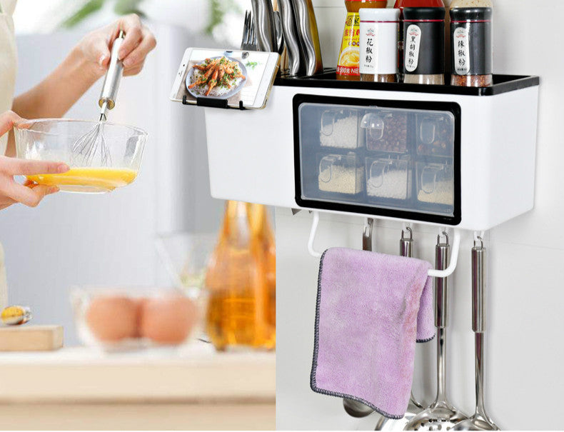 Wall-Mounted SpaceLite Kitchen Storage & Spice Rack