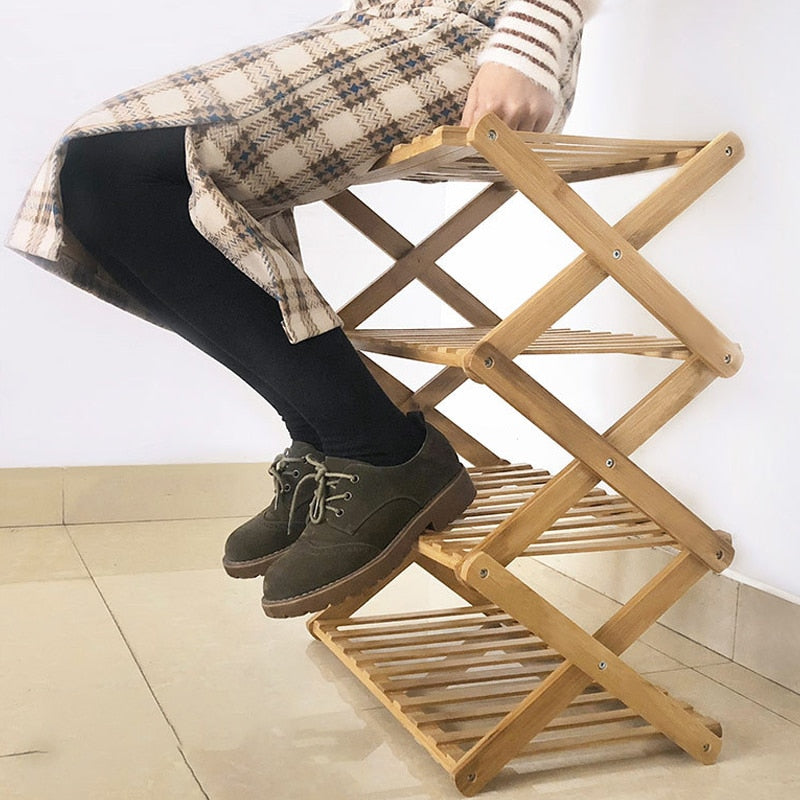 Heaven & Home Bamboo Shoe Storage Rack