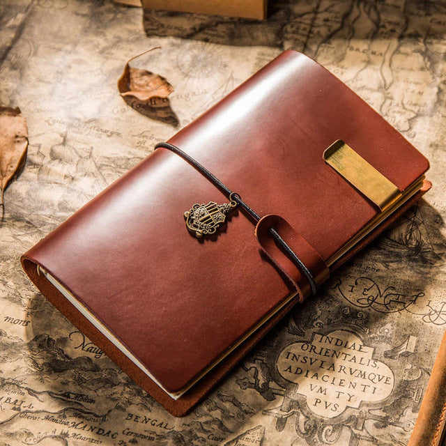 WordSage 100% Handmade Vintage Italian Leather Travel Notebook Diary & Journal