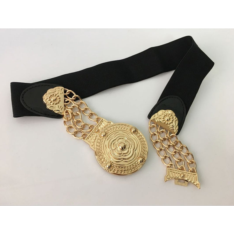 Women's Flower Golden Chain Belt