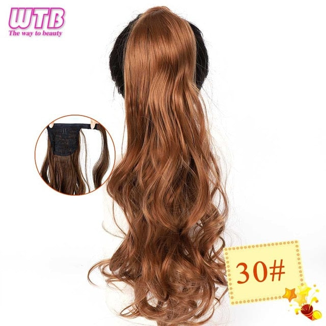 22" InnerGoddess Wavy Wrap Around Clip In Ponytail Heat Resistant Hair Extension