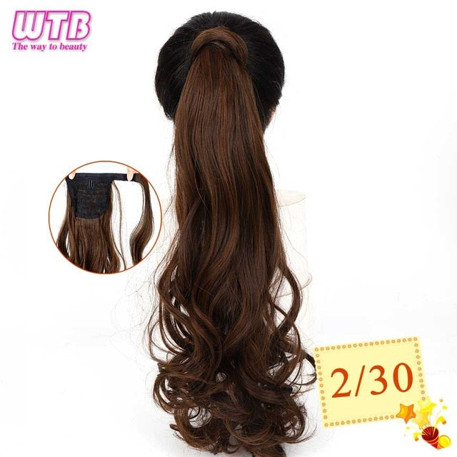 22" InnerGoddess Wavy Wrap Around Clip In Ponytail Heat Resistant Hair Extension