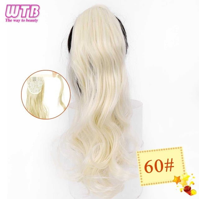 22" InnerGoddess Wavy Wrap Around Clip In Ponytail Heat Resistant Hair Extension