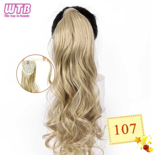 22" InnerGoddess Wavy Wrap Around Clip In Ponytail Heat Resistant Hair Extension