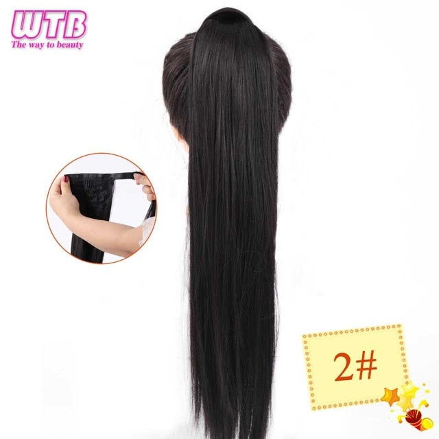 22" InnerGoddess Wavy Wrap Around Clip In Ponytail Heat Resistant Hair Extension