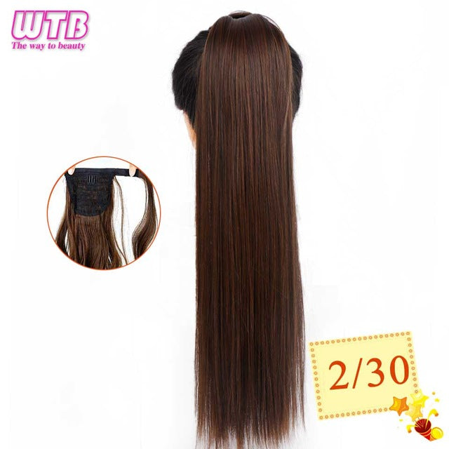 22" InnerGoddess Wavy Wrap Around Clip In Ponytail Heat Resistant Hair Extension