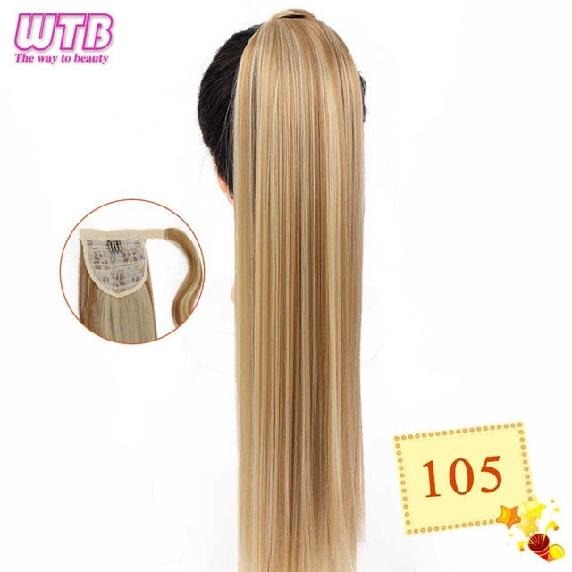 22" InnerGoddess Wavy Wrap Around Clip In Ponytail Heat Resistant Hair Extension