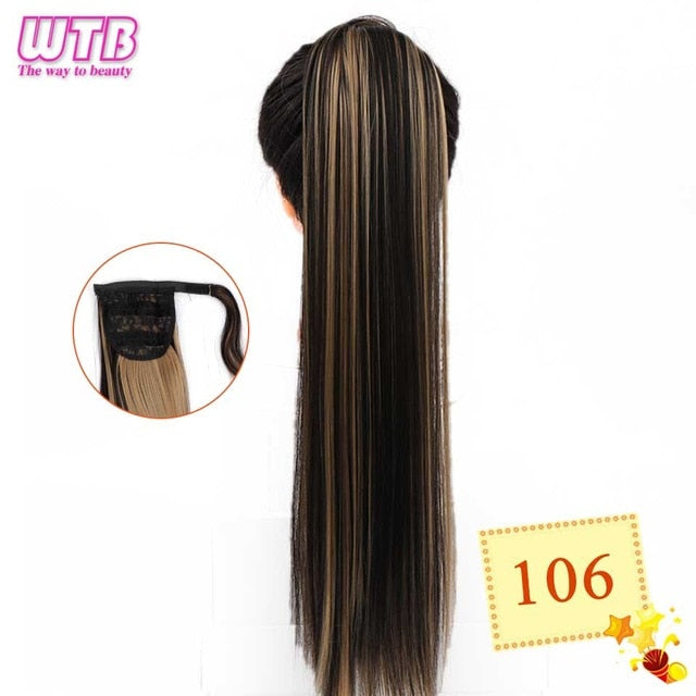 22" InnerGoddess Wavy Wrap Around Clip In Ponytail Heat Resistant Hair Extension