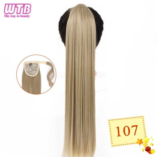 22" InnerGoddess Wavy Wrap Around Clip In Ponytail Heat Resistant Hair Extension