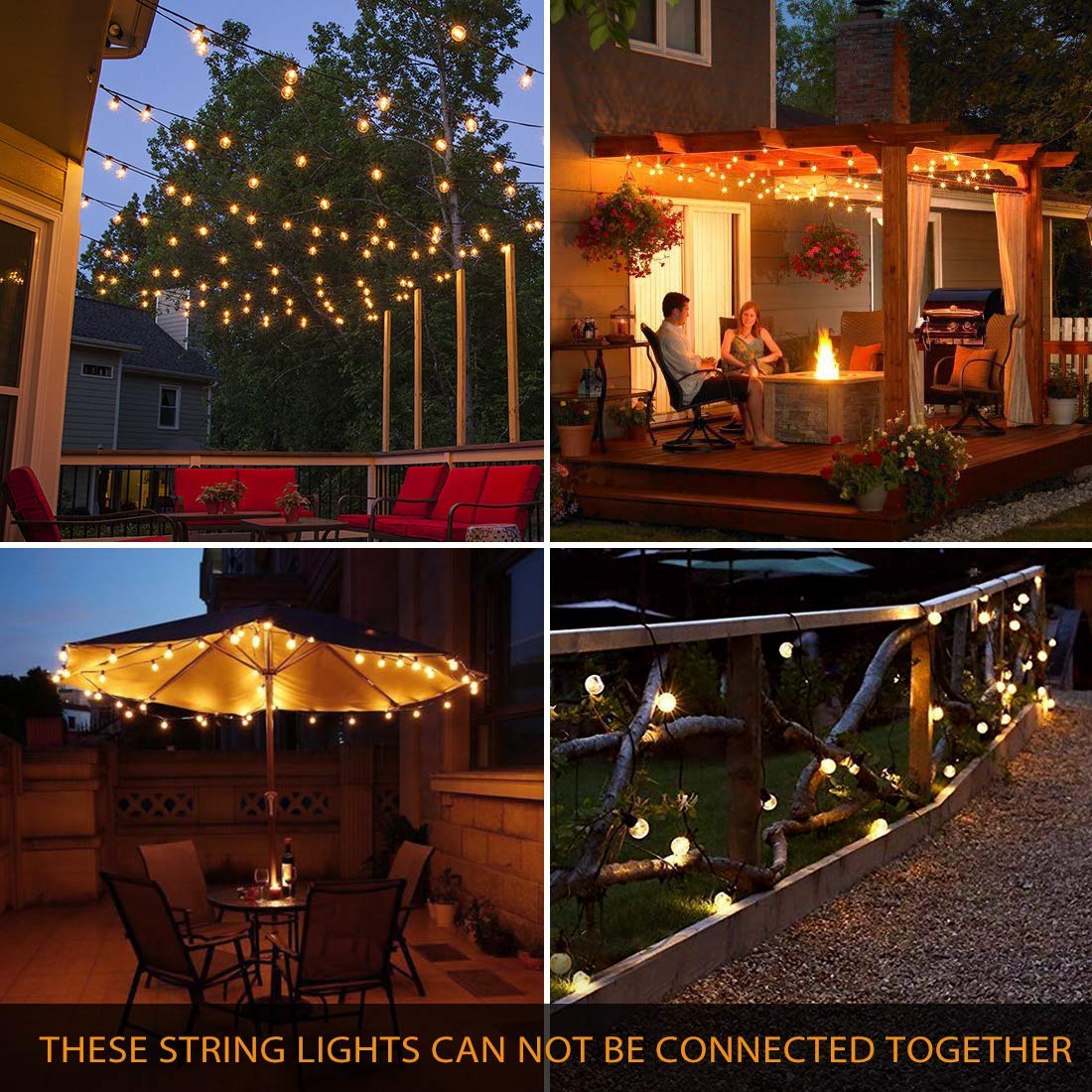 Angel's Palace G40 Waterproof LED String Lights Set (25 Pieces)