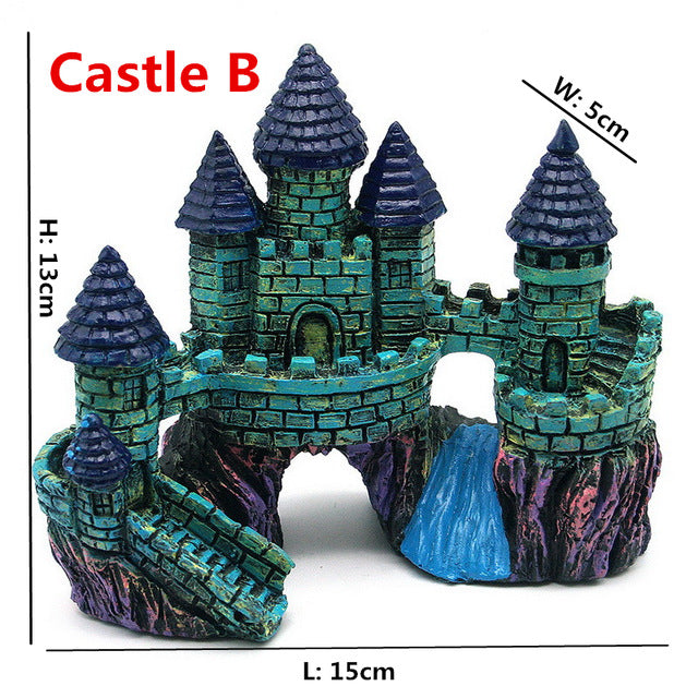 Aqua Ancient Resin Rock Aquarium & Fish Tank Castle Decoration