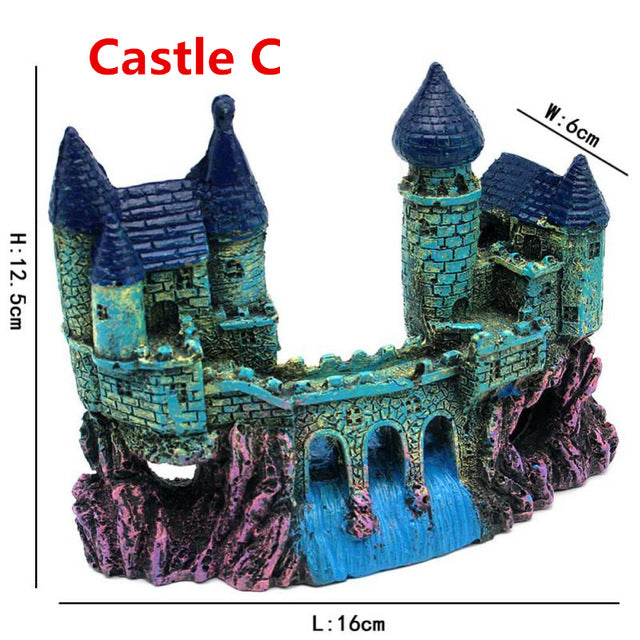 Aqua Ancient Resin Rock Aquarium & Fish Tank Castle Decoration