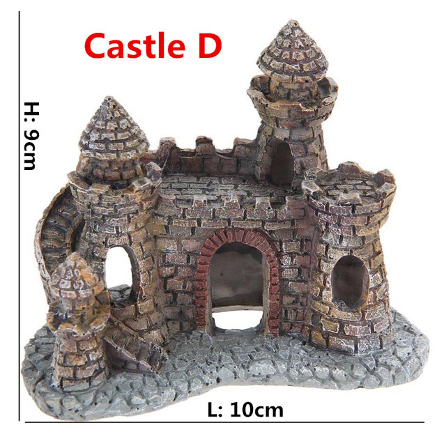 Aqua Ancient Resin Rock Aquarium & Fish Tank Castle Decoration