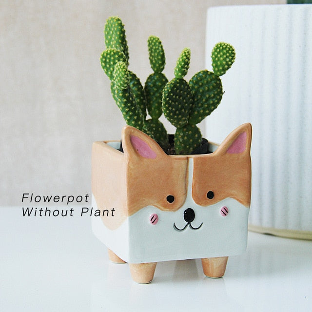 Love & Home Ceramic Animal Plant Pots