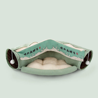 Foldable Cat Tunnel Toy Cat Channel Cat Nest Playable Sleepable Autumn and Winter Cat Bed to Keep Warm and Comfortable