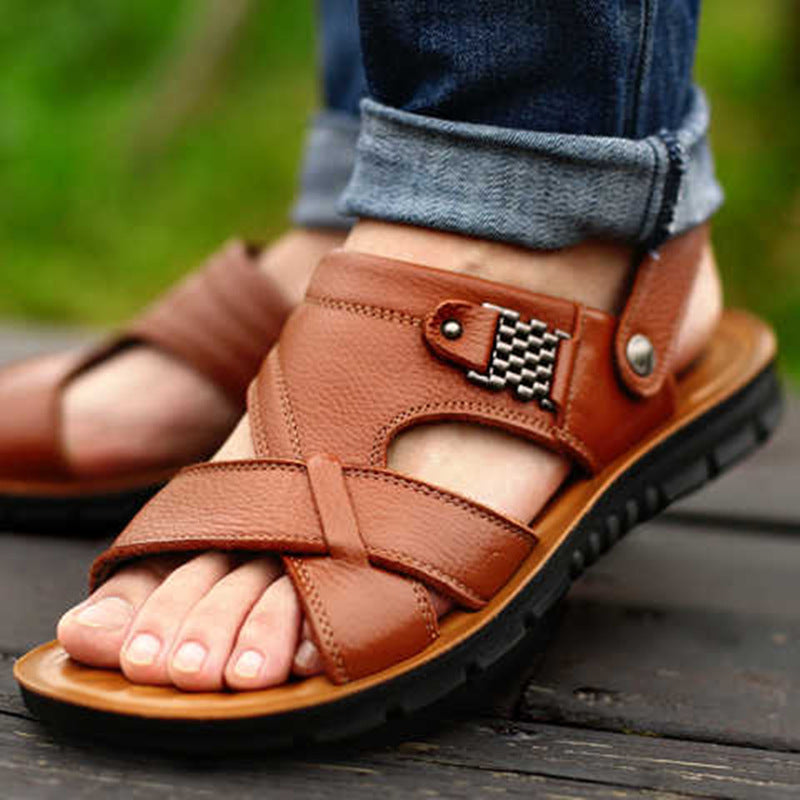 Men's Classic Genuine Leather Roman Summer Sandal