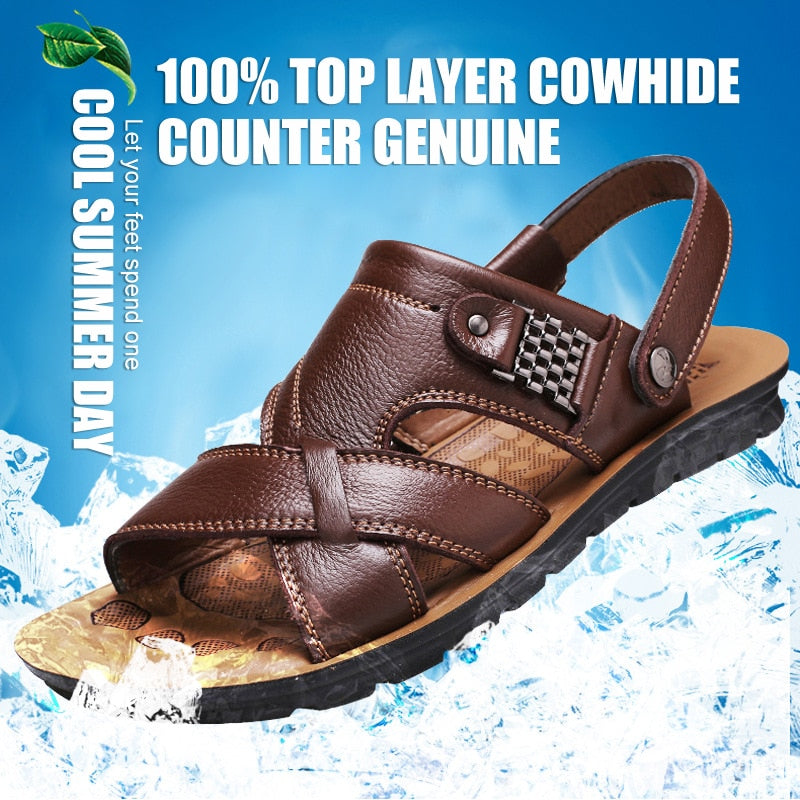 Men's Classic Genuine Leather Roman Summer Sandal