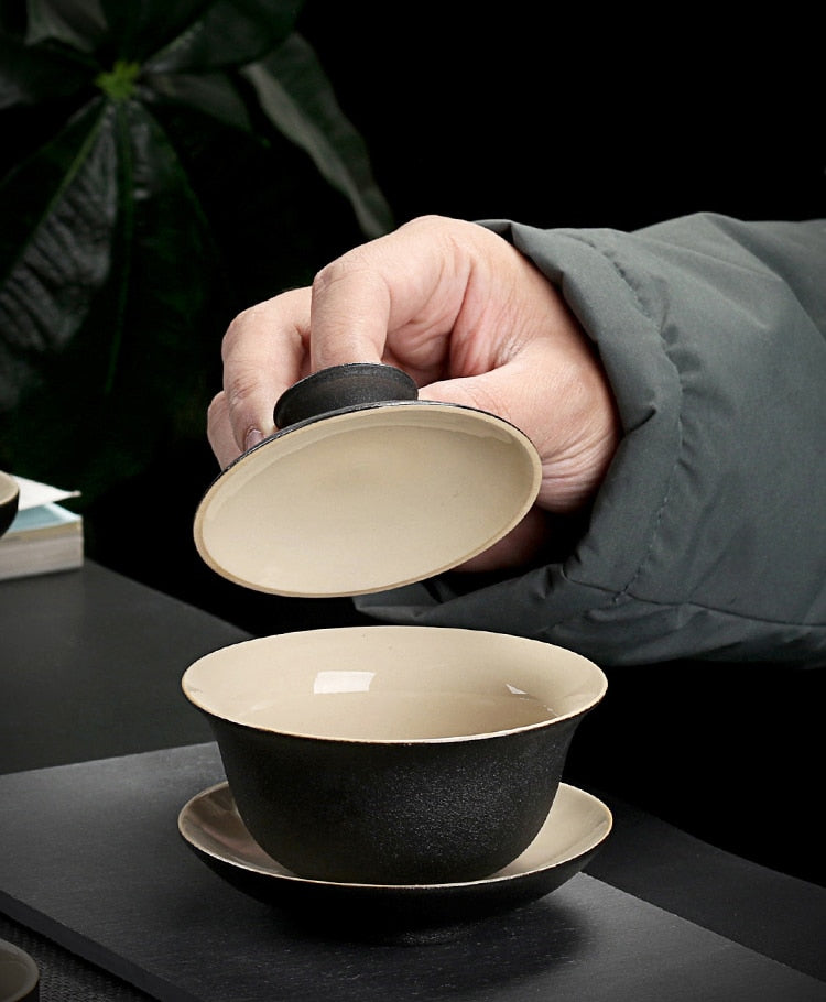 The Black Stone Ceramic Tea Set