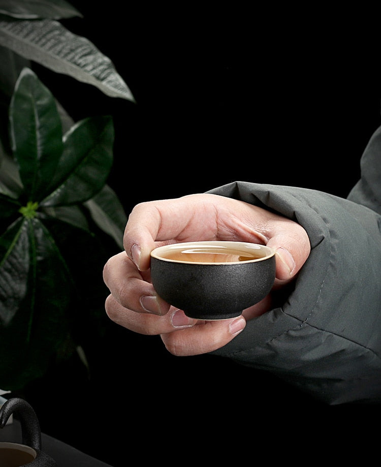 The Black Stone Ceramic Tea Set