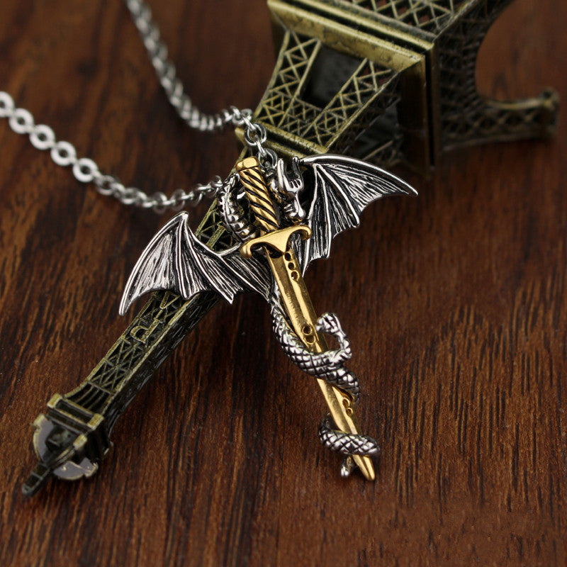 Mystical Dragon of the Sword Necklace