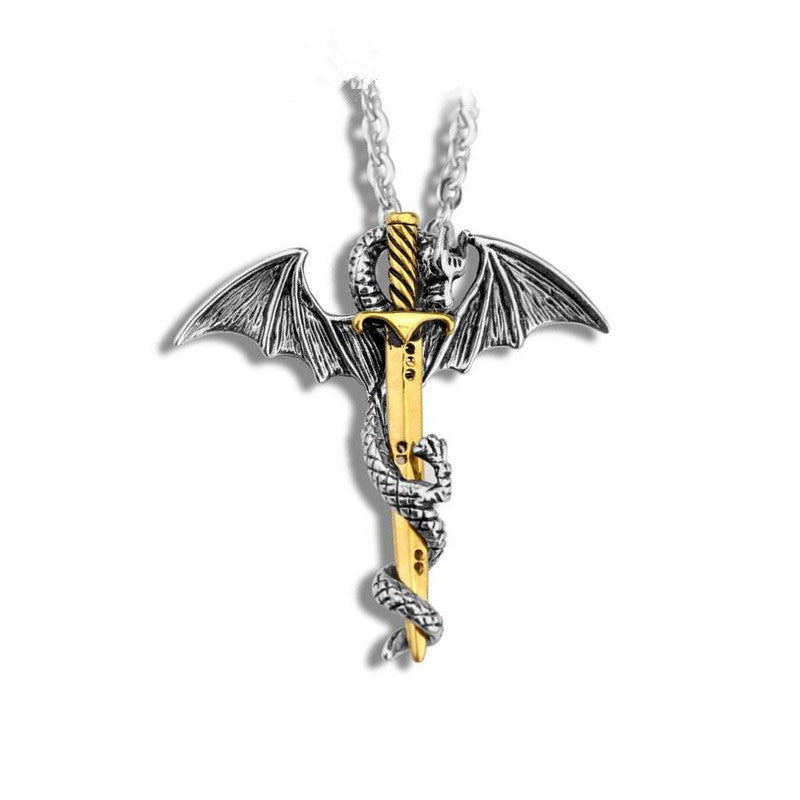 Mystical Dragon of the Sword Necklace