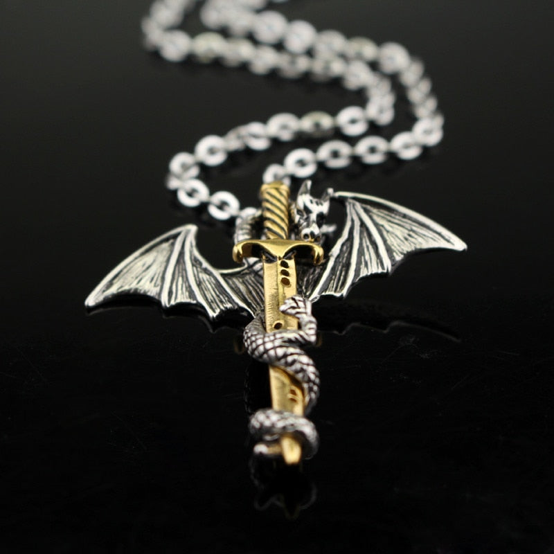 Mystical Dragon of the Sword Necklace