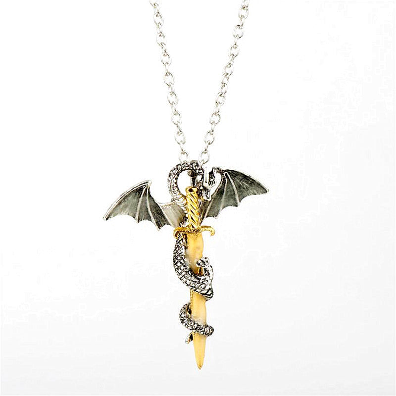 Mystical Dragon of the Sword Necklace