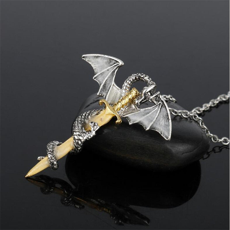 Mystical Dragon of the Sword Necklace