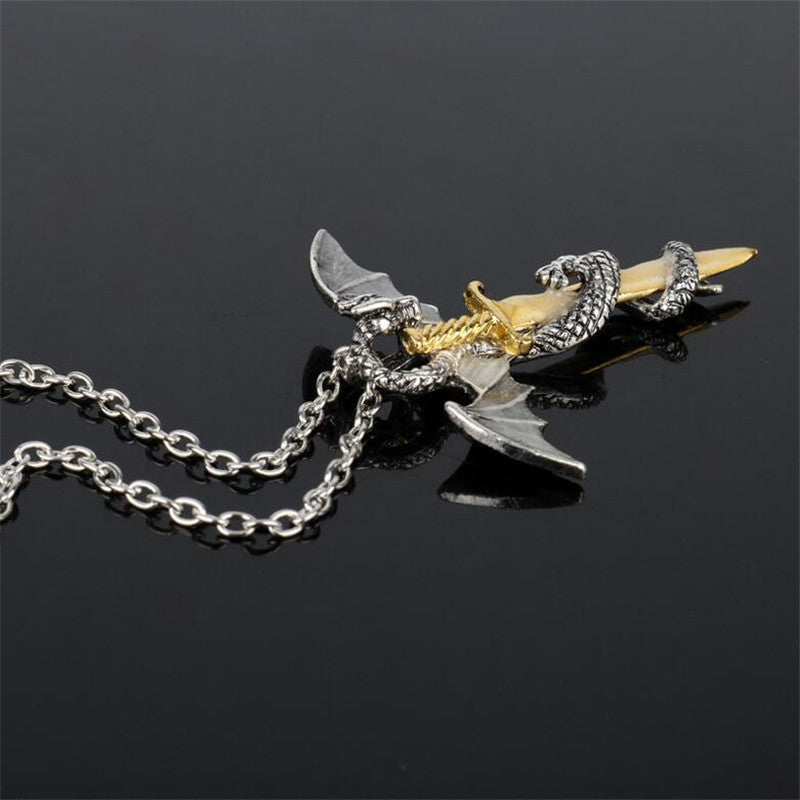 Mystical Dragon of the Sword Necklace