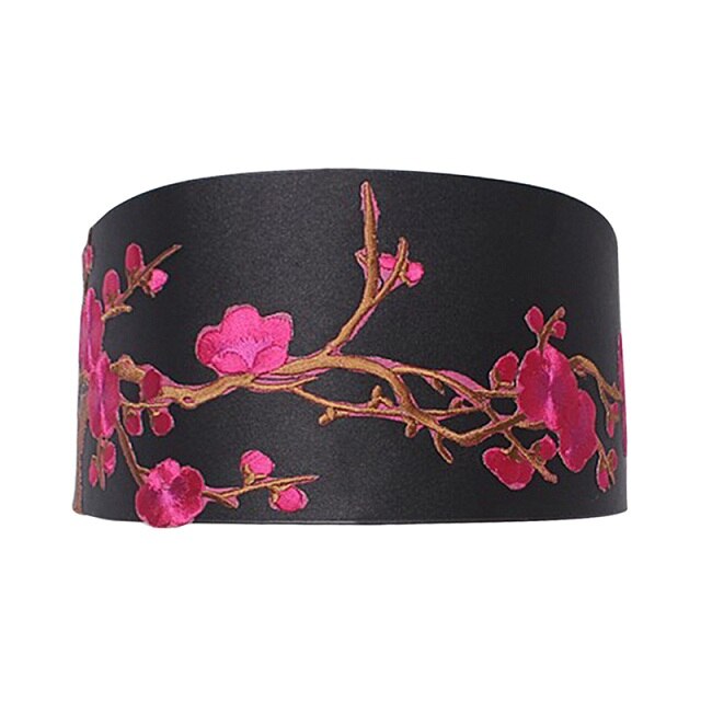 Wide Waist Belt Fashion Female Elastic Tassel Wide Belt Decoration Dress Accessories Belt Cummerbunds Plum Blossom Chinese Style