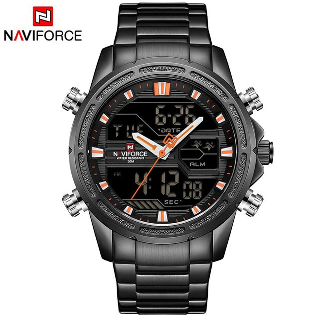 Men's Limited Edition Stainless Steel Waterproof 45mm Wristwatch