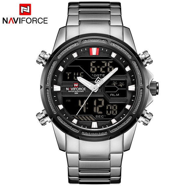 Men's Limited Edition Stainless Steel Waterproof 45mm Wristwatch