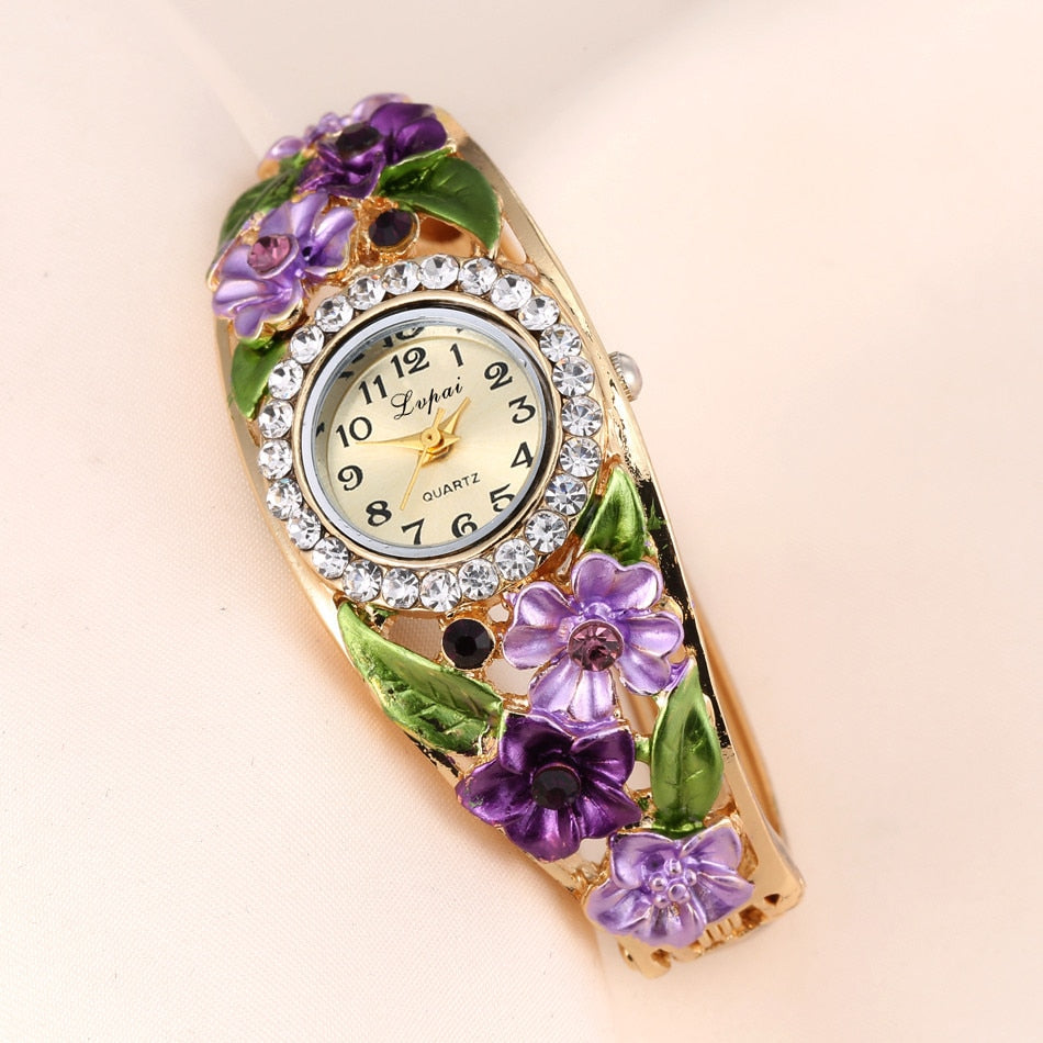 Floral Laurel Luxury Women's 39mm Bracelet Watch