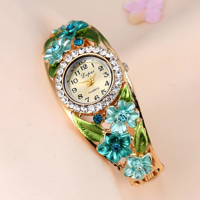 Floral Laurel Luxury Women's 39mm Bracelet Watch