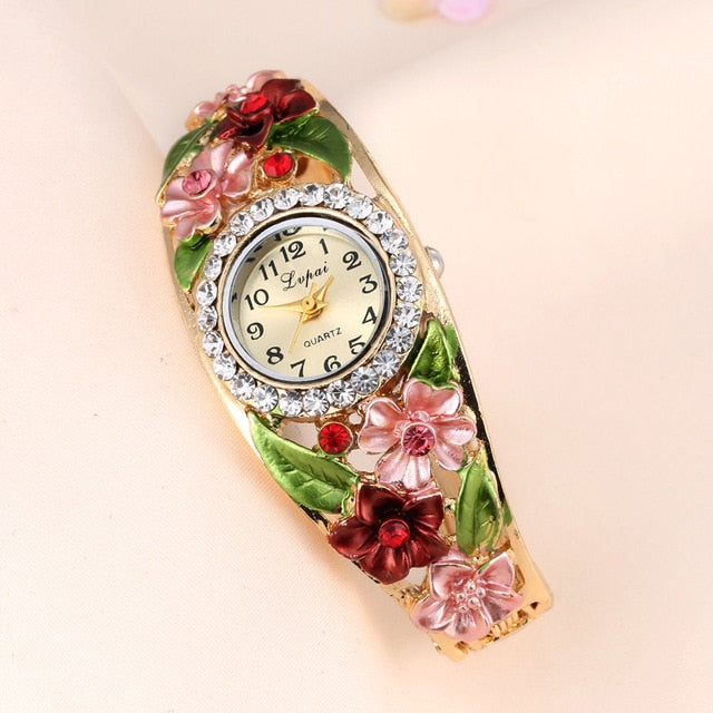 Floral Laurel Luxury Women's 39mm Bracelet Watch